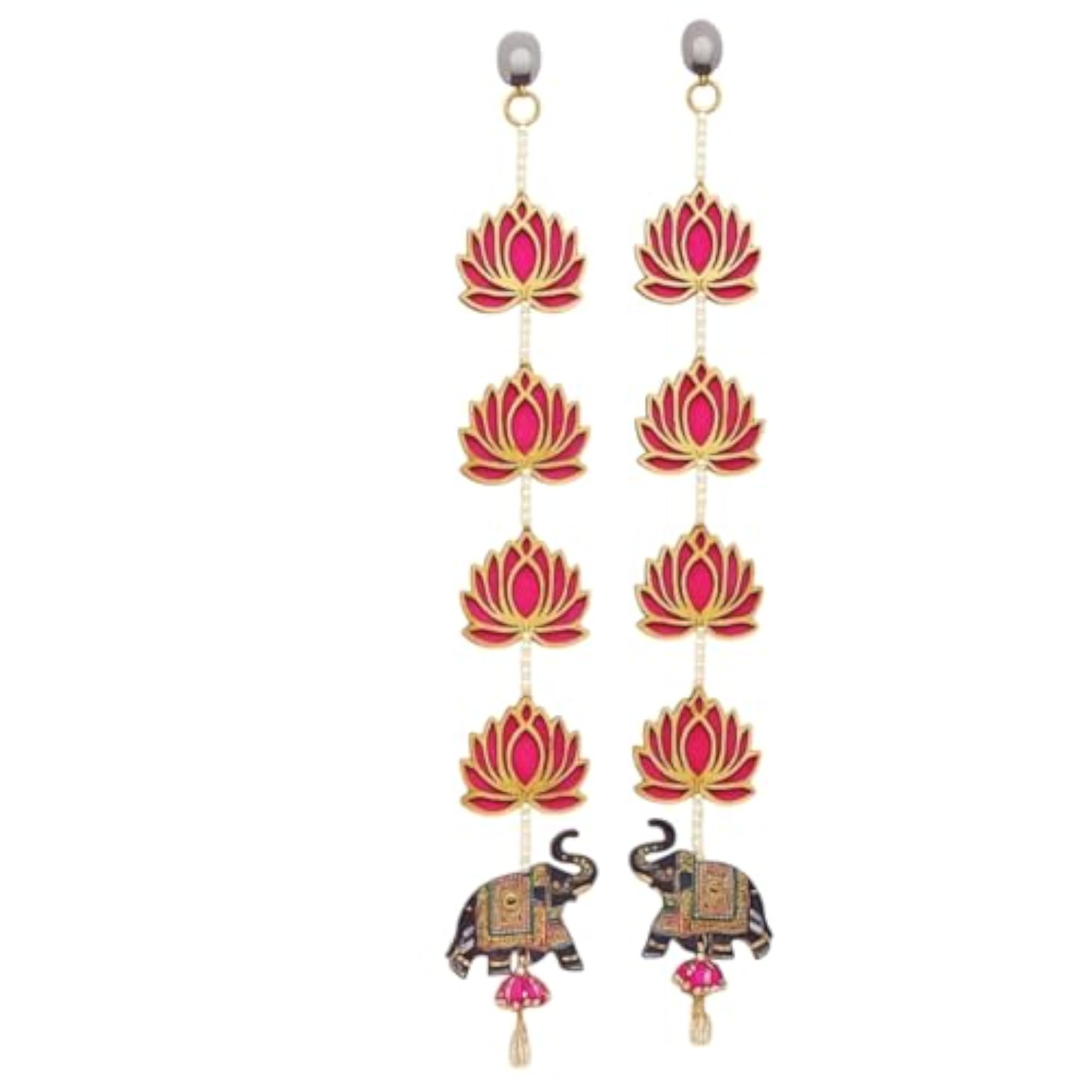 Lotus & Elephant Wall Hanging Toran