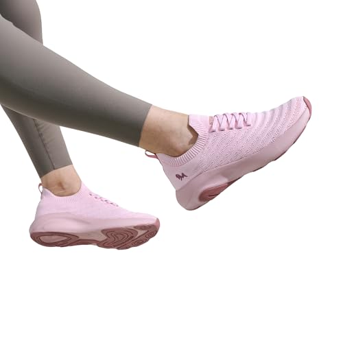 Image of Neeman's Begin Walk Glide Women's Walking Sneakers with CushyWalk Cushioning | Stretch Knit Breathable Upper, CloudSurge Foam Insole, Anti-Skid EVA Rubber Sole, Lace-Up Comfort Shoes