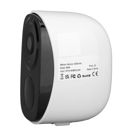 Dioche Cámara de Seguridad Inalámbrica 4G WiFi 3MP Cámara de Vigilancia Doméstica Panorámica de 360 ​​Grados con Energía Solar y Batería de 5200 MAh para Monitoreo de Seguridad en