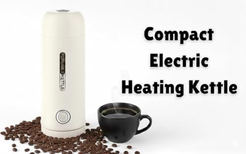 Image of Portable Electric Kettle 400ML | Mini Travel Water Boiler with Auto Shut-Off & Boil Dry Protection | Fast Heating Small Kettle for Tea, Coffee, Milk | Office, Home, Hostel, Travel (Portable)