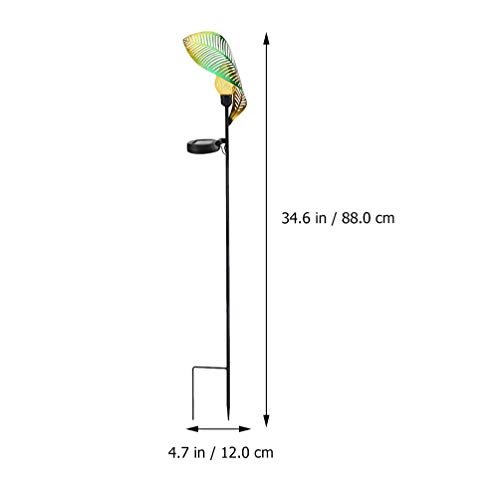 Mobestech Luz Solar Do Jardim Jogo Metal Vintage Oco Folha Em Forma de Luz Solar Path Paisagem Ilumi
