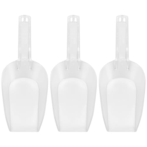 STOBAZA 3 piezas Cucharas Acrílicas Multiusos para Hielo y Alimentos Mango Ergonómico para Frutas Secas y Dulces Ligeras y Fáciles de Limpiar