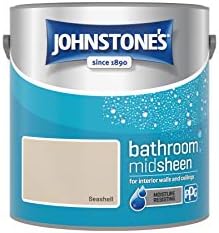 Johnstone's - Bathroom Paint - Frosted Silver - Mid Sheen Finish - Stain Blocker Paint - Use in Moist & Damp Areas- Low Odour - Dry in 1-2 Hours - 12m2 Coverage per Litre - 2.5L
