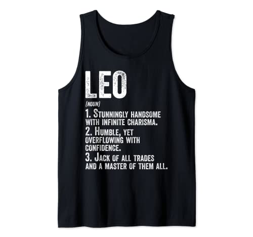 Nombre Camisa Leo Definición Nombre Personalizado Divertido Camiseta sin Mangas
