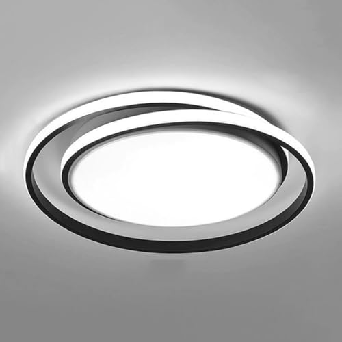 DOBQHWY Panel Luz Superbrillante De Lujo Iluminación Techo Regulable Posmoderna Lámparas Superficie Planas, Delgadas Circulares Lámpara Empotrada Hierro Moda Para Habitación Infantil,Villa,Dormitorio