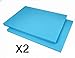Rehabilitation Advantage Blue Memory Foam Padding, Self Adhesive, 24'' x 16'' x 3/8'', Set of 2