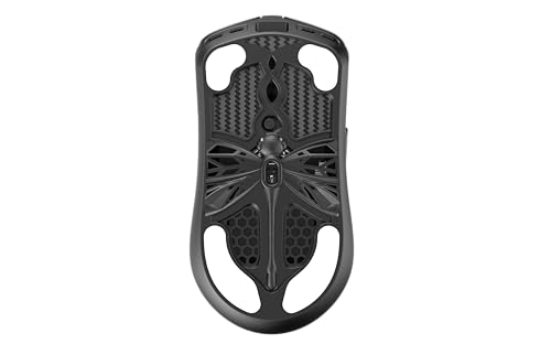 Image of Tenko ARBITER Akitsu Medium Carbon Fiber Gaming Mouse - Ultra-Light 40g, Wireless 8K Polling, 30K DPI, PIXART 3950 Sensor, 60Hr Battery, LCD Receiver Display - Black