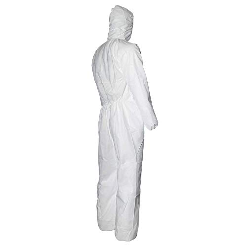 DuPont ProShield 20 | Schutzanzug mit Kapuze, Kategorie III, Typ 5 und 6 | Weiß | Größe XXL