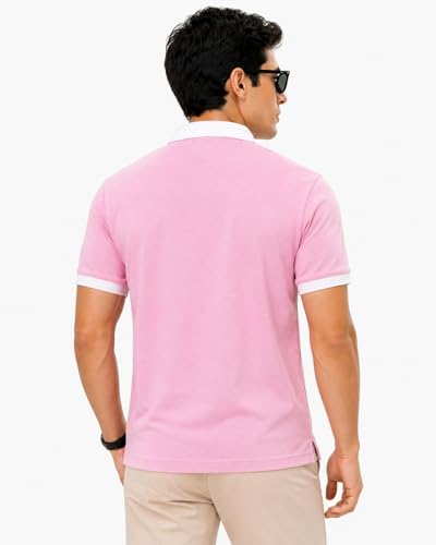 Image of Mens Pique Polo T-Shirt | Cotton Rich, Smart Fit Polo with Embroidered Logo | Casual & Sports Wear | Polo T-Shirt for Men