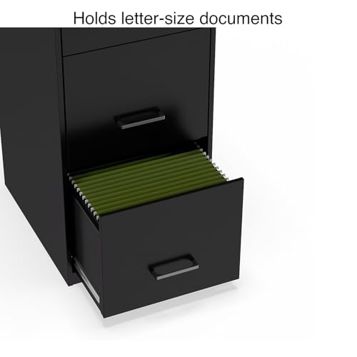 Staples Vertical File Cabinet for Letter/Legal Files, 3-Drawer, Letter/Legal Compatible, Locking, Black - Thumbnail 5
