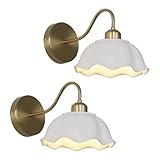 Fulesi Aplique de pared de cerámica vintage para tocador, dormitorio