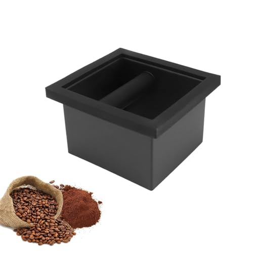 Caja De Golpe De Café De Escritorio, Contenedor De Posos De Café Ptfe De Goma Sin Fondo, Cubo Cuadrado Para Residuos De Café Posos Cafe Deposito Accesorios Cafe Para Residuos, Contenedor De Residuos