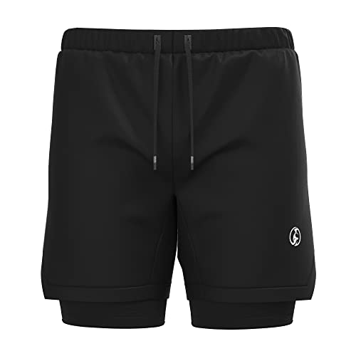 KOMBAT USA 2-in-1 Running Shorts – Quick Dry Fit Workout Shorts | Athletic Shorts | Lightweight Gym Yoga Training Shorts