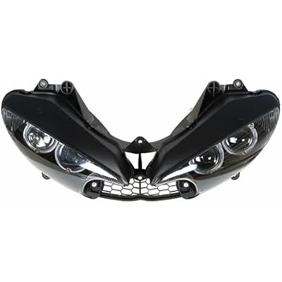 Front Headlight Headlamp Fits YZF R6 & R6S Black (Front-Position ABS Plastics)