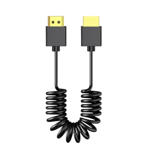 GMBYLBY 2.1 Version 8K 60Hz Video Cord Coiled Optional Plugs 7680x4320 Compatibles 1080P for Projector, Screen for Long Time Use