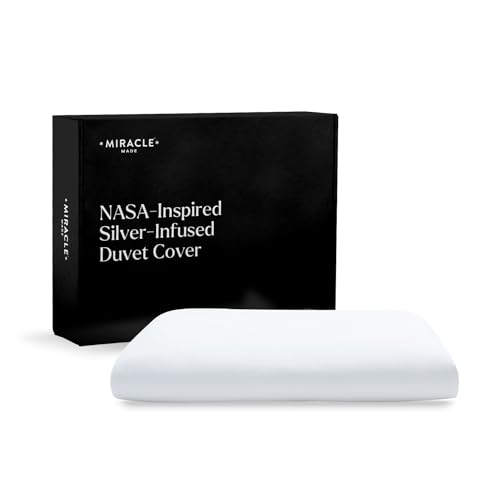 Miracle Made White Duvet Cover, King/Cali King – Clean & Cool for Pet Hair Resistant Bedding - Silver-Infused, Giftable Protector, Compatible with Miracle Made Comforter