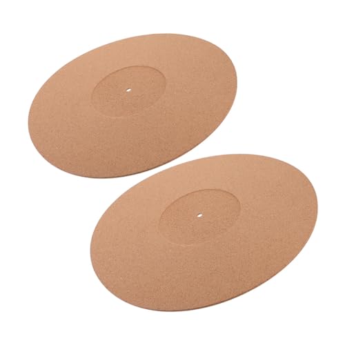 SUPVOX Vinyl Record Player Mat Cork Record Pad Turntable Slipmat Protective Pad Accessories