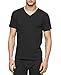 Calvin Klein Men's Undershirts Cotton Classics 3 Pack V Neck Tshirts, Black, Medium