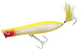 Tsunami TSTP6XD-223 Talkin Pencil Popper 6" XD Distance Lure Yellow Red Head