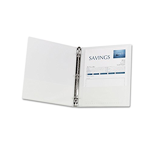 Avery 19551 Showcase Economy View Binder W/Round Rings, 11 X 8 1/2, 1/2-Inch Cap, White #TOP3