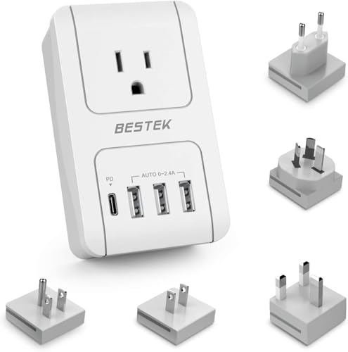 BESTEK Universal Travel Adapter with USB-C PD