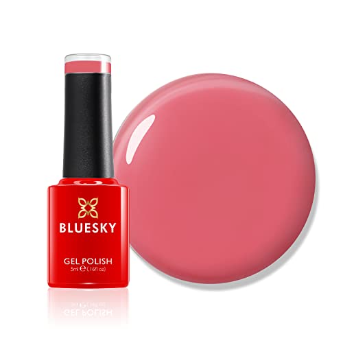 BLUESKY Gel Nail Polish, Chin Up, SS2318, Rosy Pink, Long Lasting, Chip Resistant, 5 ml Requires Drying Under UV LED Lamp