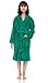 TowelSelections Big Girls' Plush Shawl Robe Soft Fleece Bathrobe Size 12 Sea Green