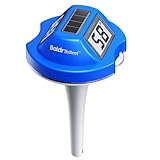 BaldrTherm Floating Pool Thermometer, Swimming Pool Thermometer Digital Solar, High Accurate, Anti-Fog Dual-Sided Display Screen for Babybath, Spas & Aquariums (Blue)