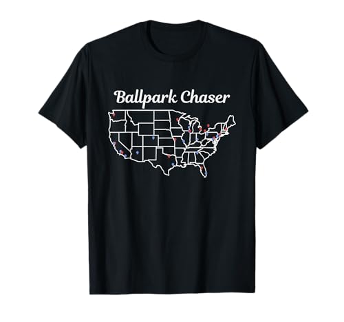 Ballpark Chaser | Baseball Stadiums Bucket List T-Shirt