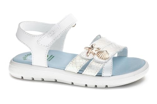 Sandale fille Pablosky Panda 449200 en cuir blanc pour enfant