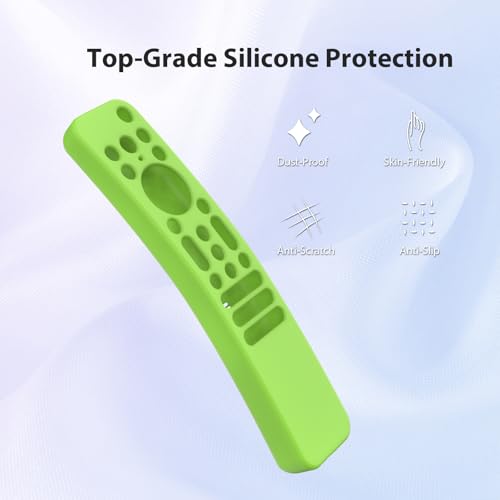 Image of Silicone Cover Case Compatible with Sony Bravia Smart Tv 2023 2024 2025 Voice Remote RMF-TX910U (Luminious Green) [Remote NOT Included]