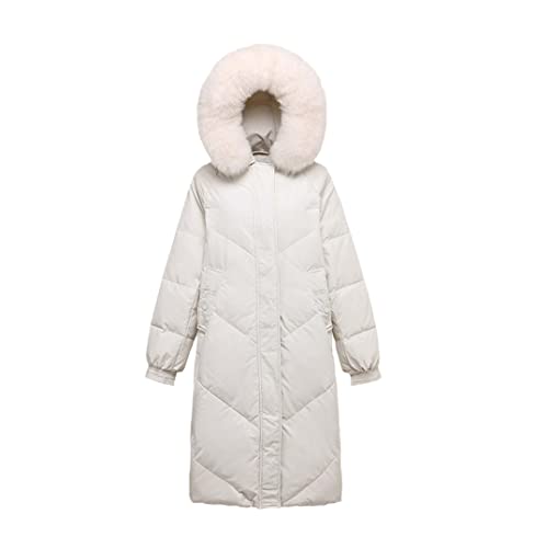 Manteau d'hiver mi-long blanc idéal pour les sorties urbaines et promenades sous la neige