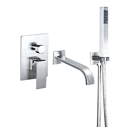 Ensemble de robinet de douche mural en acier inoxydable brossé - 2