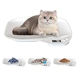 Haustierwaage für kleine Haustiere, 15 kg, digitale Waage, Welpenwaage für Kleintiere, LCD-Display, elektronische Waage mit 4 Wiegemodi für Katze, Hund, Hamster, Futter, Küche (35,6 x 26,7 cm)