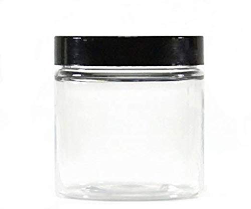 Clear 4 Oz Glass Jar Black Lid - Pack of 12