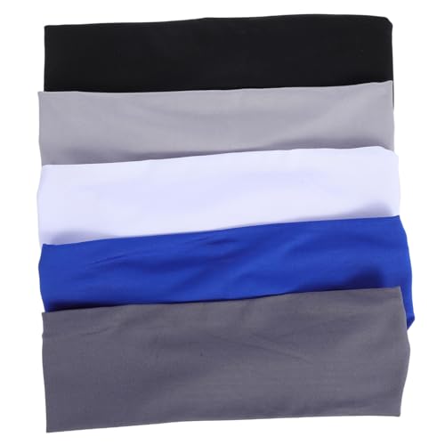 5pcs Athletic Sweatbands for Elastic Hairbands for Boys and Moisture Wicking Sports Headband for Basketball Soccer Running and Outdoor Activities Stylish and Functional Design