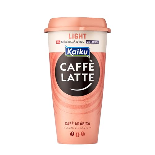 Kaiku - Caffè Latte Light con Café Arábica de Brasil, Sin Lactosa, Sin Gluten - 230 ml