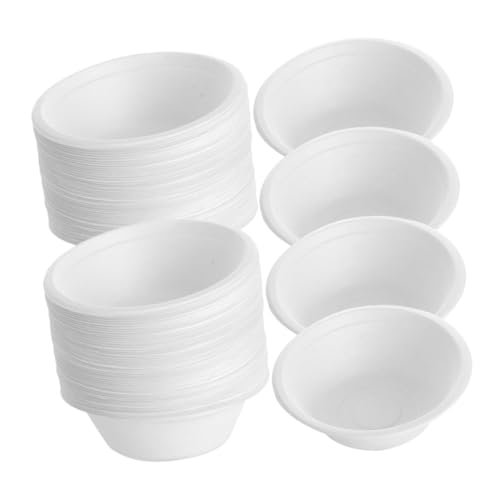 ZUNOXAZ 100個 使い捨て紙碗 食品グレード 生解性 丼ぶりプ スープ容器 キャンプ レストラン 持ち帰り対応 サラダやデザートにも