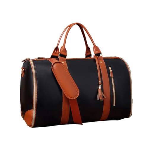 Wzxhew Jennibag Sac de Voyage 2 en 1 en Cuir Synthétique My Jenni Convertible avec Pochette à Chaussures et Bandoulière Amovible (Noir, Taille)
