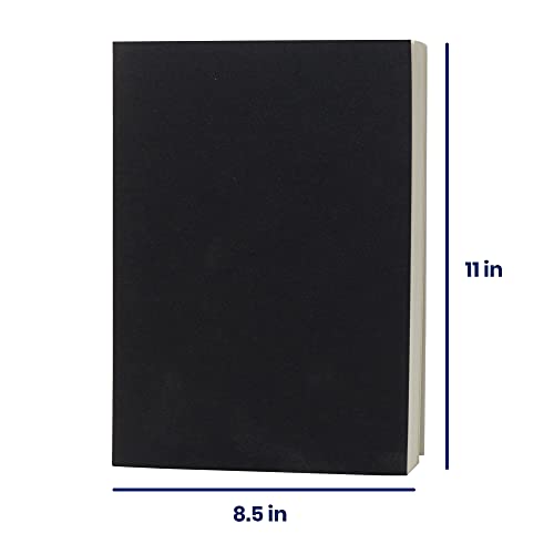 LayFlat Sketchbook - 8.27 x 11 Inches - Black Blank Note Book, 64 Sheets, Thick 100gsm Paper, for Drawing, Sketching, and journaling