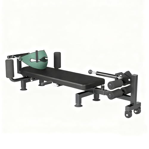 ZGGJZKV Home Lumbar Traction Table, Portable Massage Cervical & Lumbar Stretcher Bed, Full Body Traction Bed for Tension Relief and Back Decompression (Black)