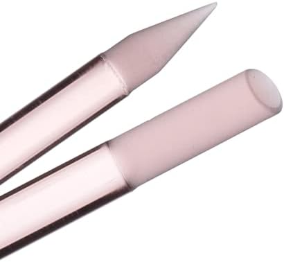 Bona Fide Beauty Czech Glass Cuticle Pusher (Pink), 1Pc with Pouch