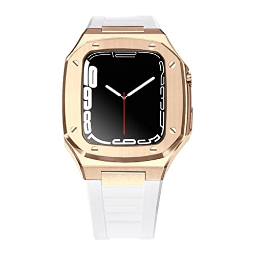 Bracelet Apple Watch vert militaire 45mm kit métal caoutchouc