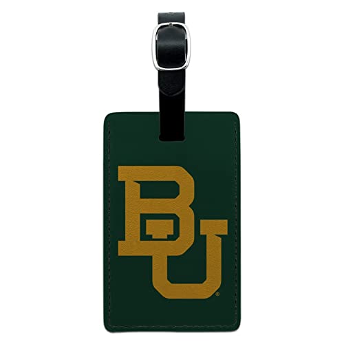 Baylor University Primary Logo Rectangle Leather Luggage Card Carry-On ID