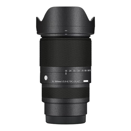 Mebont カメラアクセサリー ステッカー Sigma シグマ 16-300mm F3.5-6.7 DC OS 富士Xマウント 標準ズームレンズに適合する保護装飾ステッカーで、耐擦傷性、耐摩耗性を備えたカメラスキン保護フィルム、迷彩(マットグレー)