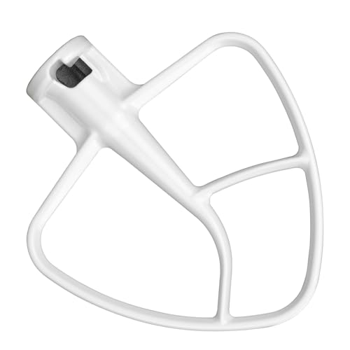 Volumoon Batteur Plat Compatible avec KitchenAid 4.5-5QT, Batteur à Pagaie, Fouet en Aluminium Accessoire, Convient aux Modèles de Mixeurs à Tête Inclinable