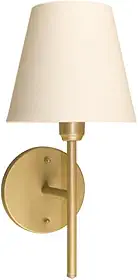 Arandela Tocheiro Metal e Tecido Champanhe 30x15cm Ar1128