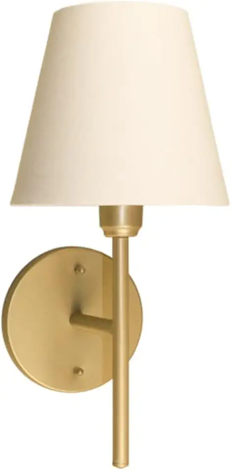 Arandela Tocheiro Metal e Tecido Champanhe 30x15cm Ar1128