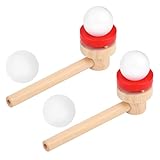 HO-SFSM 2 Stücke Schwimmendes Blasballspielzeug, Holz Blasen Ball Spielzeug, Balance Blasen Spielzeug, für Eltern Kind Aktivitäten Spaßiges Schwimmendes Ballspiel