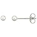 Sterling Silver 3mm Ball Earrings Studs Small 1/8 inch